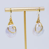 Irregular Baroque Pearls Natural Women Earrings Retro Accessories