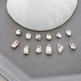 Baroque Copper Rimmed Pearl Loose Beads DIY Necklace Bracelet