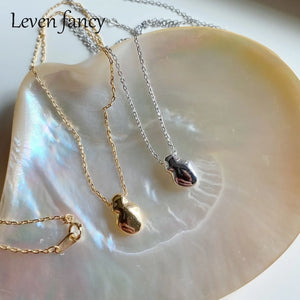 925 Silver Irregular Bead Necklace with Human Bones Muscle Design