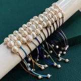 Baroque Pearl Charm Friendship Bracelet Colorful Rope Chain