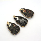 Pine Stone Pendants Natural Stone Jewelry DIY Earrings Necklaces