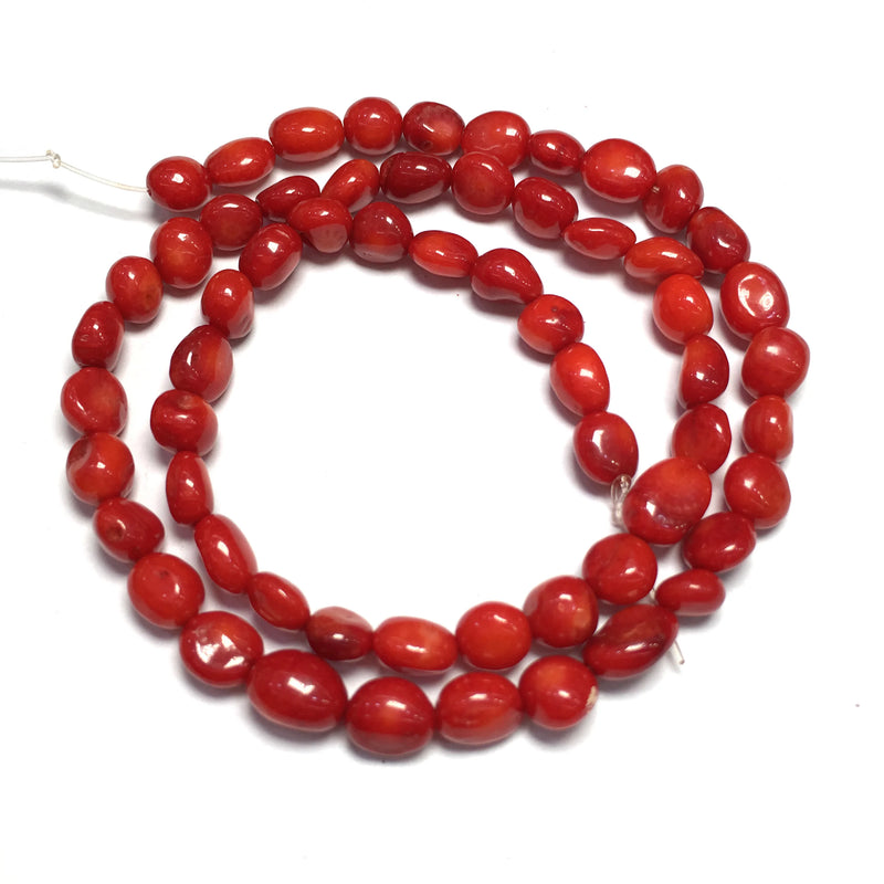 Irregular Coral Beads Charm DIY Bracelet Necklace Jewelry Red 6x8mm