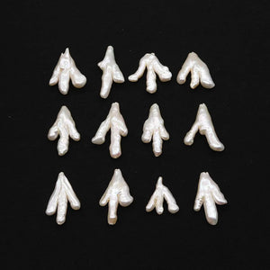 Natural Freshwater Pearl Loose Beads Chicken Feet Shape DIY Jewelry