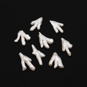 Natural Freshwater Pearl Loose Beads Chicken Feet Shape DIY Jewelry