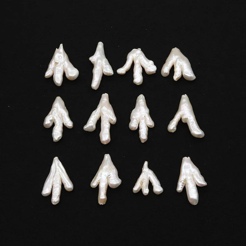 Natural Freshwater Pearl Loose Beads Chicken Feet Shape DIY Jewelry