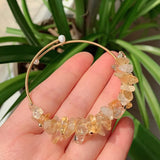 Chipped Gravel Beads Cuff Open Quartz Bracelet Women Healing