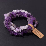 Irregular Aquamarine Crystal Quartz Gravel Reiki Bracelet