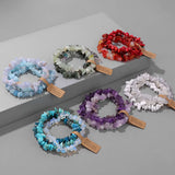 Irregular Aquamarine Crystal Quartz Gravel Reiki Bracelet