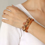 Irregular Aquamarine Crystal Quartz Gravel Reiki Bracelet