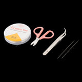 Irregular Stone Beads Kit with Needles, Scissor, Crystal for Necklace
