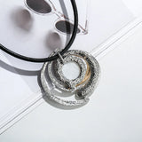 Circle Pendant Necklace Ins Style Sweater Chain Wedding Jewelry