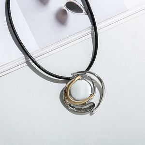 Circle Pendant Necklace Ins Style Sweater Chain Wedding Jewelry
