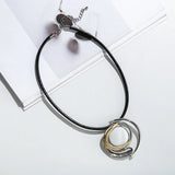 Circle Pendant Necklace Ins Style Sweater Chain Wedding Jewelry