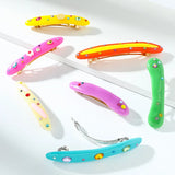 Colorful Flower Rhinestone Hair Clips Barrettes Hair Pins Head Accessories