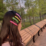 Colorful Flower Rhinestone Hair Clips Barrettes Hair Pins Head Accessories