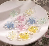 10pcs Small Flower Patch DIY Hairpin Earrings Ear Stud Accessories