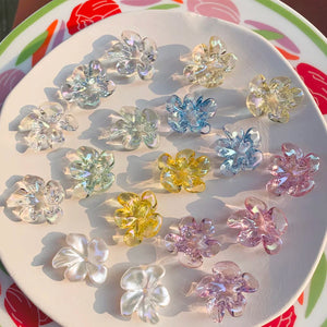 10pcs Small Flower Patch DIY Hairpin Earrings Ear Stud Accessories