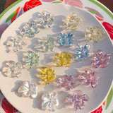 10pcs Small Flower Patch DIY Hairpin Earrings Ear Stud Accessories
