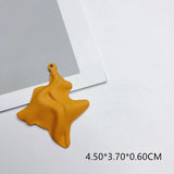 Irregular Colors Eardrop Accessories Wave Metal Pendant