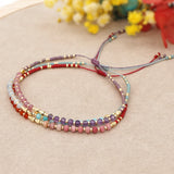 Colorful Beaded Crystal Bracelet - Waterproof Jewelry Gift for Women