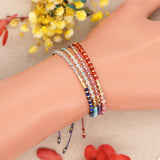 Colorful Beaded Crystal Bracelet - Waterproof Jewelry Gift for Women