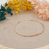 Colorful Beaded Crystal Bracelet - Waterproof Jewelry Gift for Women