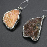 Irregular Crystal Embryo Set Drill Pendant Charms for DIY Necklace