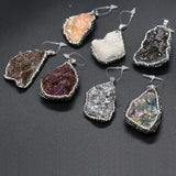 Irregular Crystal Embryo Set Drill Pendant Charms for DIY Necklace