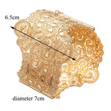 Irregular Women Bangles Wedding Jewelry Plated Cuff Bracelet