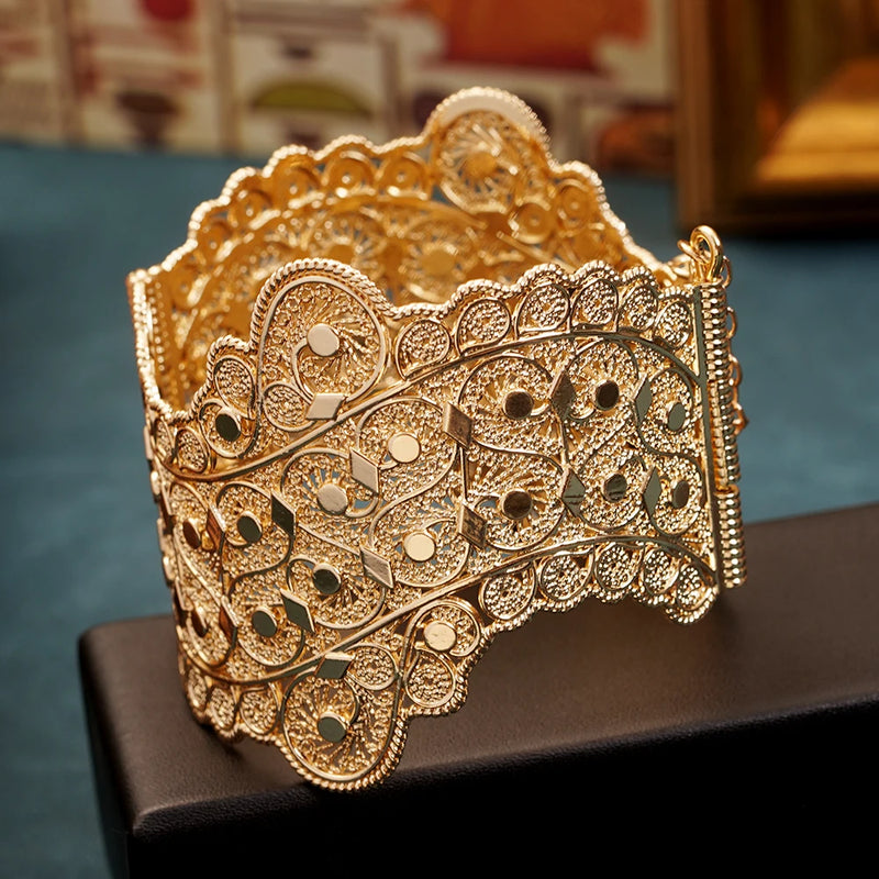 Irregular Women Bangles Wedding Jewelry Plated Cuff Bracelet