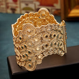 Irregular Women Bangles Wedding Jewelry Plated Cuff Bracelet