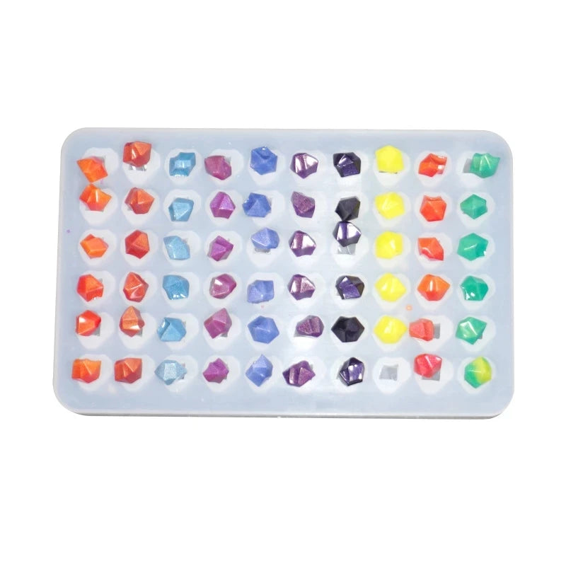 Irregular Diamond Silicone Mold 60 Grid Ice Cube Mould DIY Crystal UV Epoxy