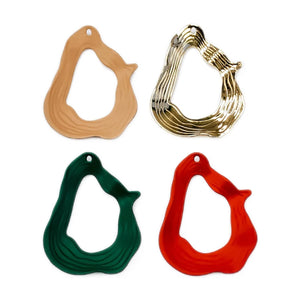 Wave Circle Loop Metal Pendant Earring Necklace Charms 6pcs