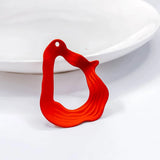 Wave Circle Loop Metal Pendant Earring Necklace Charms 6pcs
