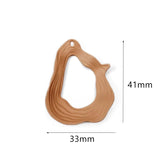 Wave Circle Loop Metal Pendant Earring Necklace Charms 6pcs