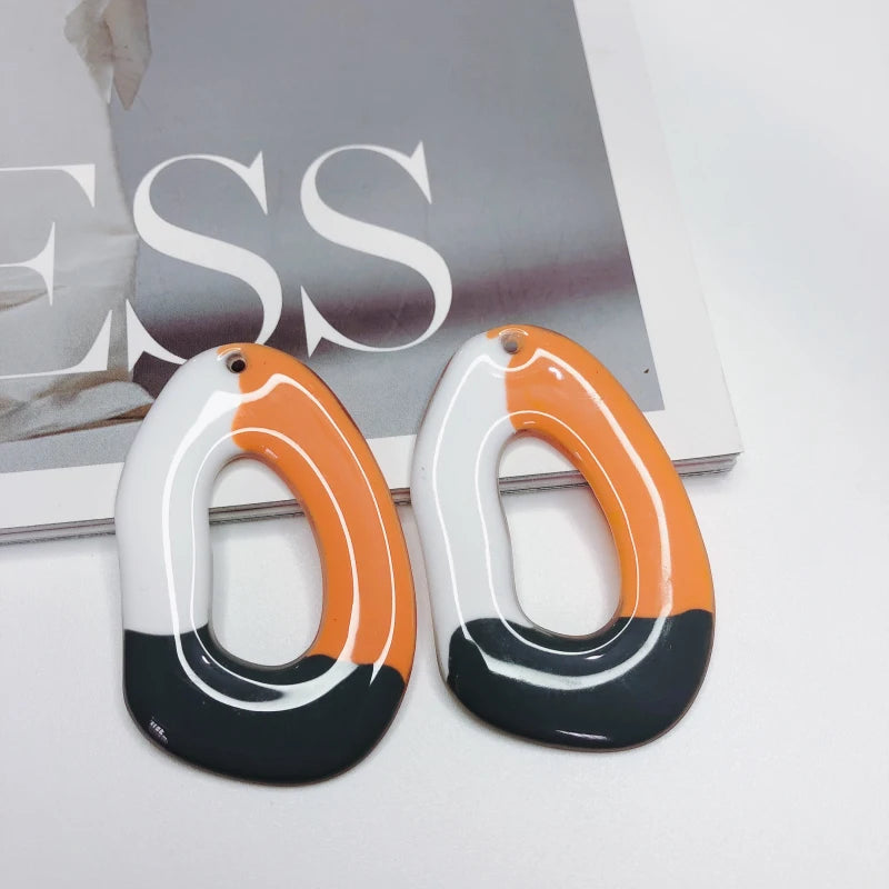 Irregular Eardrop Resin Plastic Flat Back DIY Material Pendant Necklace Charms
