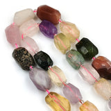 Natural Yellow Fluorite Amethyst Gemstone Beads Strand
