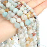 Irregular Faceted Indian Agate Beads Natural Stone for Jewelry Making DIY