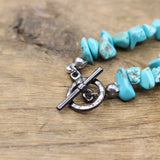 Fresh Water Pearl Pendant Turquoise Chip Necklace