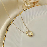 Irregular Geometric Circle Collarbone Chain Necklace Women Choker