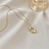 Irregular Geometric Circle Collarbone Chain Necklace Women Choker