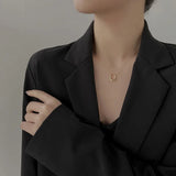 Irregular Geometric Circle Collarbone Chain Necklace Women Choker