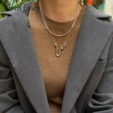 925 Silver U Shape Horseshoe Pendant Necklace Graduation Gift