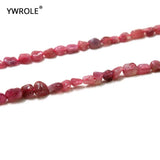 Red Tourmaline Stone 3-6 mm Beads for Jewelry Making 15''