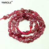 Red Tourmaline Stone 3-6 mm Beads for Jewelry Making 15''