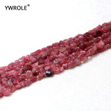 Red Tourmaline Stone 3-6 mm Beads for Jewelry Making 15''