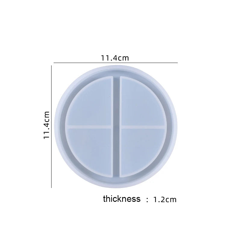 Irregular Grids Storage Tray Epoxy Resin Mold for Jewelry Coaster DIY Gift