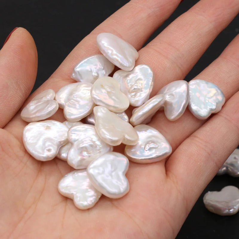 Baroque Pearl Beads Freshwater No Hole Pearls for DIY Jewelry 15x15mm