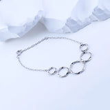 Hollow Circle Charm Bracelet 925 Silver Women Jewelry Party Gift