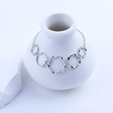 Hollow Circle Charm Bracelet 925 Silver Women Jewelry Party Gift